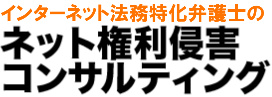 インターネット法務特化弁護士のネット権利侵害コンサルティング